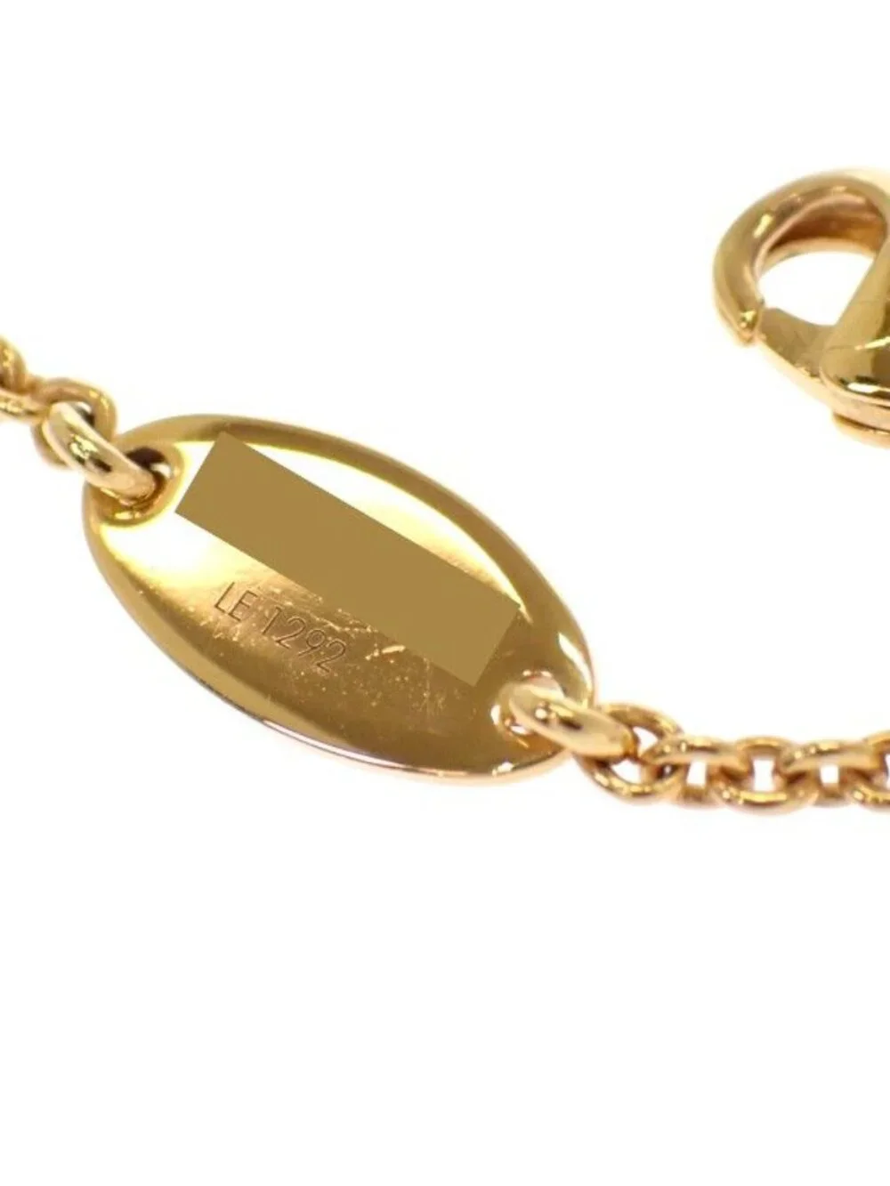 Louis Vuitton LV Eclipse Necklace Collier Metal Gold Logo - Picture 10 of 12